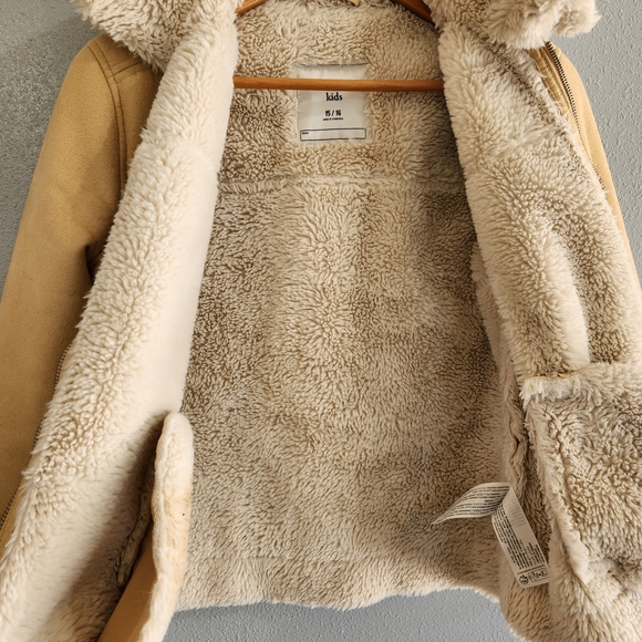 Abercrombie Kids Shearling Sherpa Jacket Coat Size 15/16 XL - Picture 7 of 7